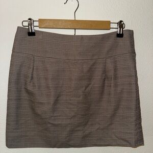 J. Crew Textured Brown Mini Skirt